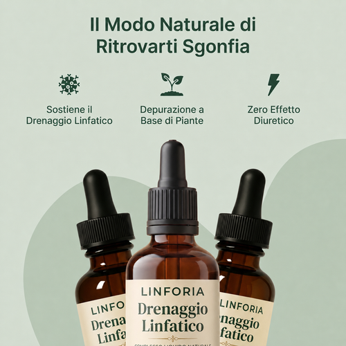 Il modo naturale di ritrovarti sgonfia - tre flaconi LINFORIA